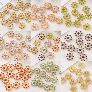 饰饰品配件 太阳花钻花心diy手工发饰蝴蝶结头饰辅料装 14mm 50颗