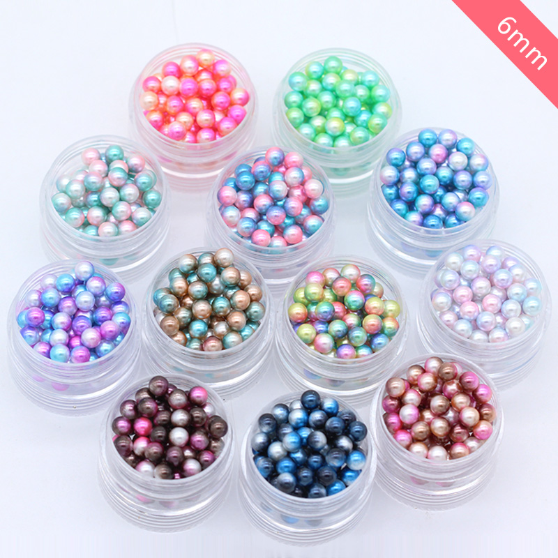 渐变仿真手工饰品幻彩散珠