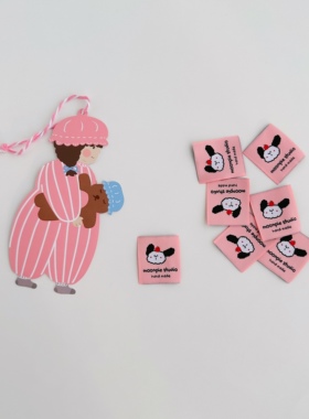 moonpie【logo布标合辑】logo水洗唛领标布标丝带皮标