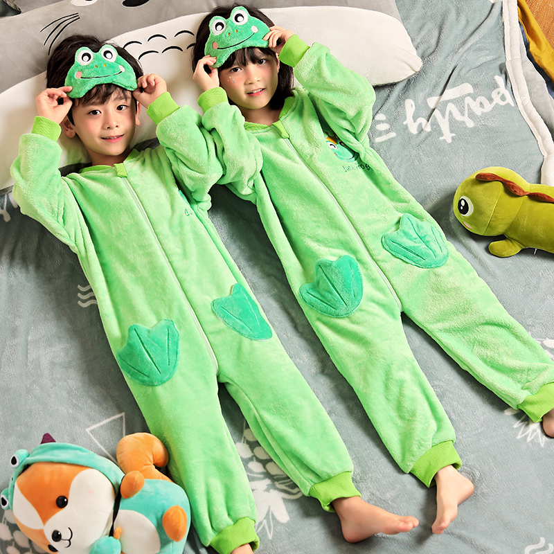 children Conjoined pajamas Coral thickening keep warm Autumn and winter Boy Flannel pajamas girl Cartoon Home Furnishingsin the Children/Baby/Family fitted , Children tracksuit , Tracksuit leotard  category - from Buy2taobao.com to provide professional Taobao agent buy service