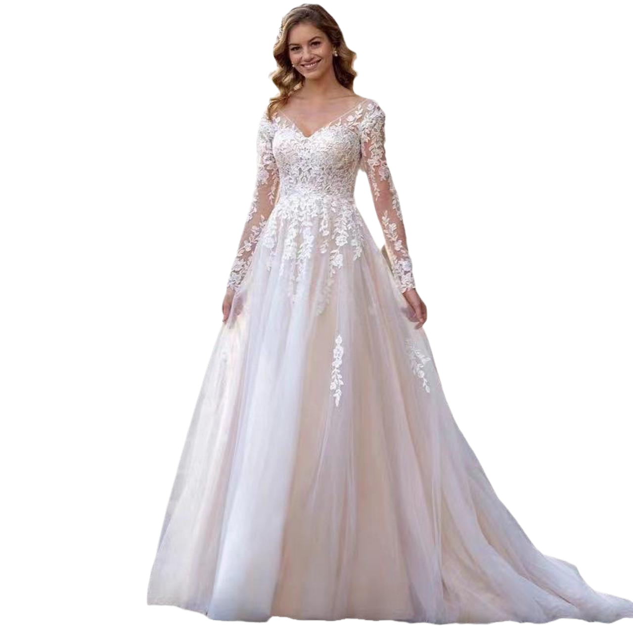 Long Sleeve Wedding Dress LACE Appliques Robe de Mariée wedding dress Long Sleeve Wedding Dress LACE Appliques Robe de Mariée wedding dress