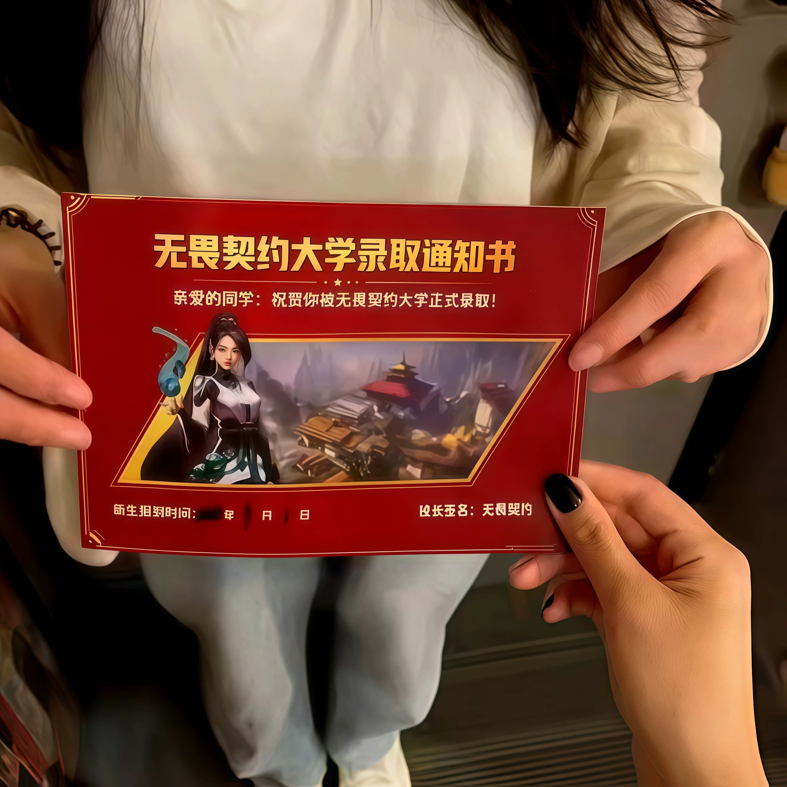 【大学录取通知书】王者荣耀录取游戏/电竞实物周边