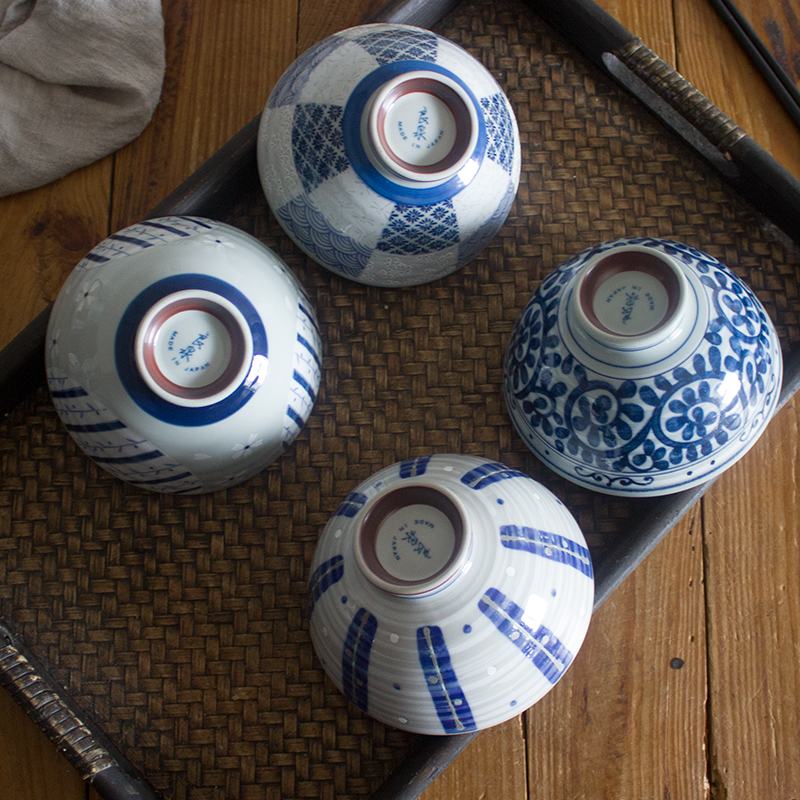 良泉日本原装进口餐具唐草陶瓷碗