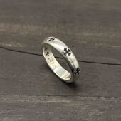 欧美复古十字架花情侣泰银戒指男女素圈食指男女藏银指环潮流礼物