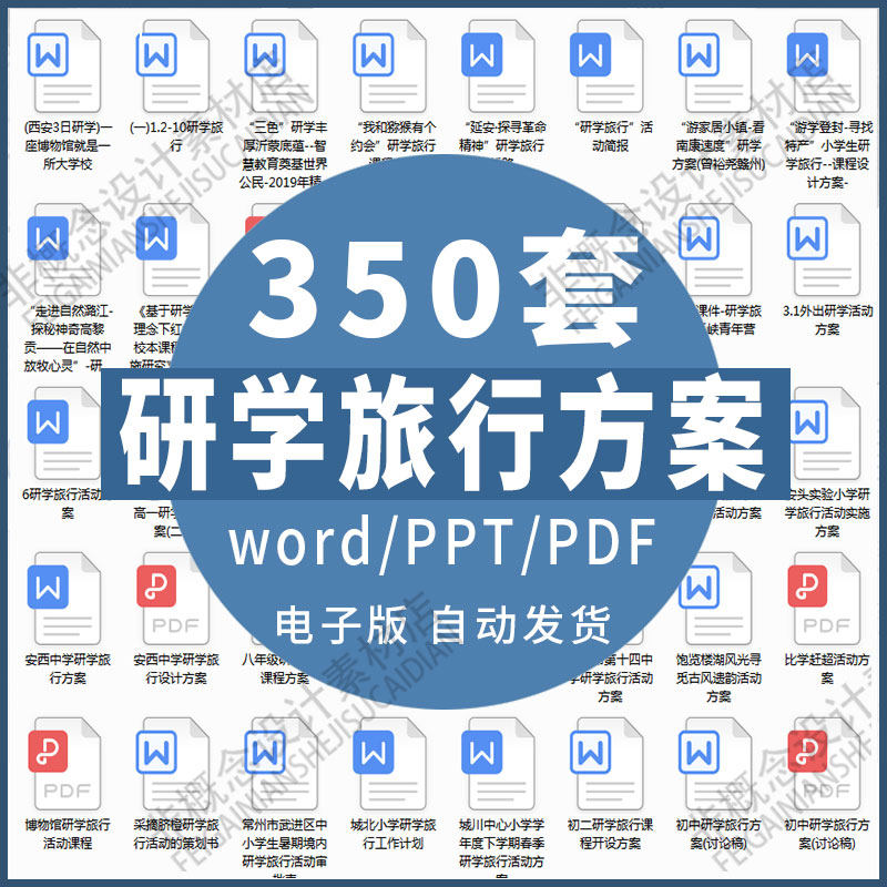 中小学研学旅行手册电子版方案计划总结活动安全预案课程设计素材