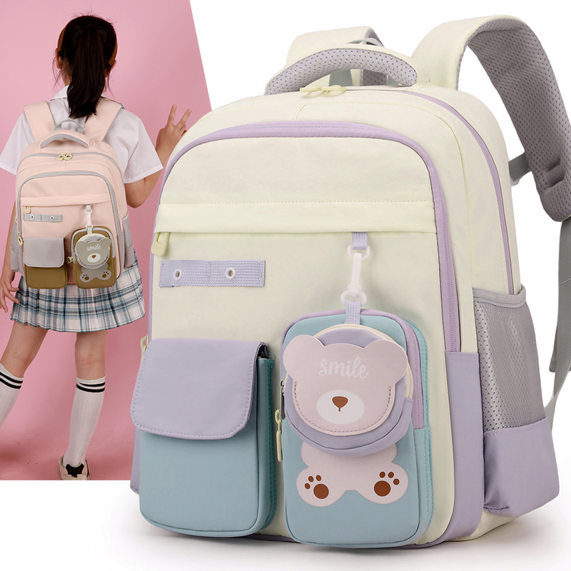 小学生一二三年级书包女孩轻便护脊大容量双肩包卡通可爱儿童背包