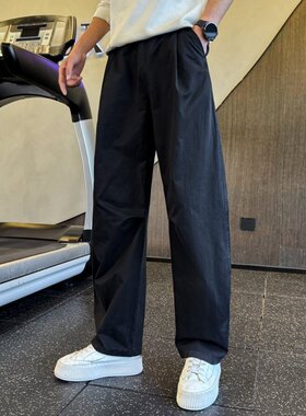 小码男装矮小个子XS号春秋新款弯刀休闲裤宽松运动裤薄款直筒卫裤
