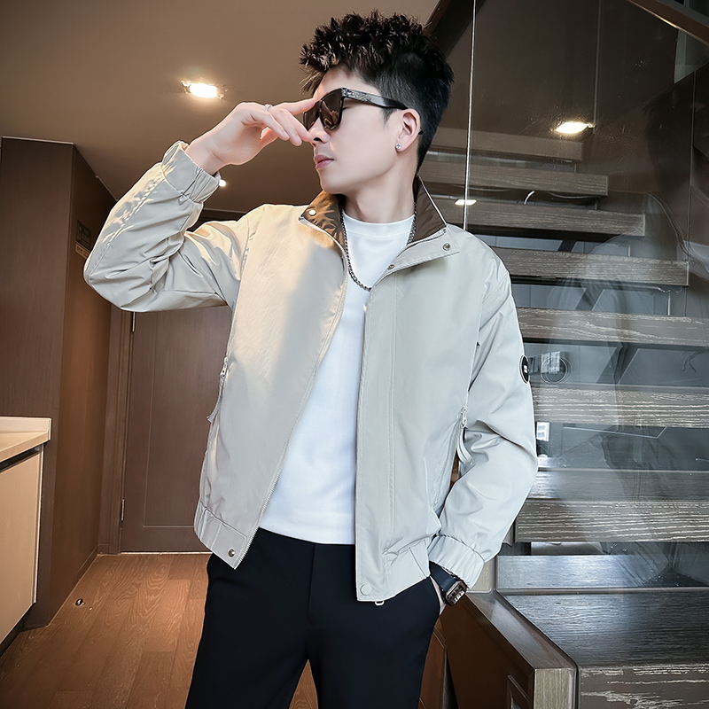 S号矮小个子男生穿搭上衣服155春秋季XS小码男装外套短款修身夹克