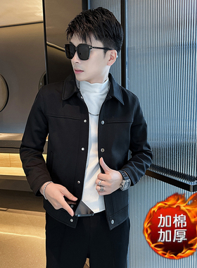 155矮小个子男小码修身加棉保暖外套秋冬装S号纯色夹克男装XS上衣