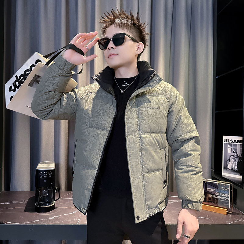 潮牌小码男棉服冬季加厚S号XS棉袄矮小个子棉衣青年保暖花纹外套