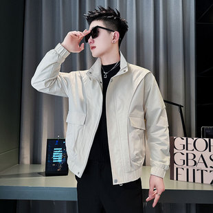 小码男装160矮个子小码春秋装夹克男款S号xs修身立领韩版休闲外套
