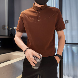 翻领短袖 男生半袖 T恤男夏季 商务休闲刺绣polo衫 S号XS码 小个子小码