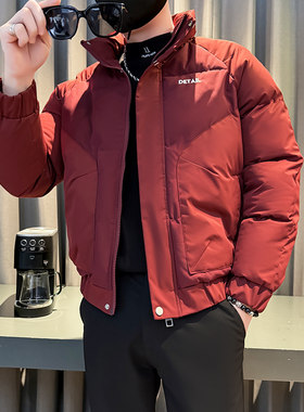 155矮小个子穿搭S号XS小码修身棉服保暖棉袄冬季男士潮牌棉衣外套