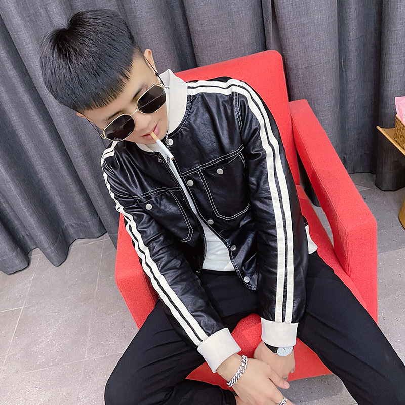 修身小伙XS号皮衣开衫