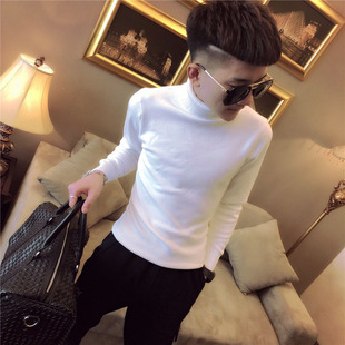 155小码高领线衣男XS小号矮小个子韩版修身160加绒毛衣纯色针织衫