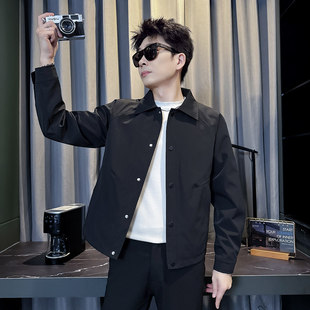 小个子小码男士外套155春秋短款翻领上衣XS码修身翻领夹克简约款
