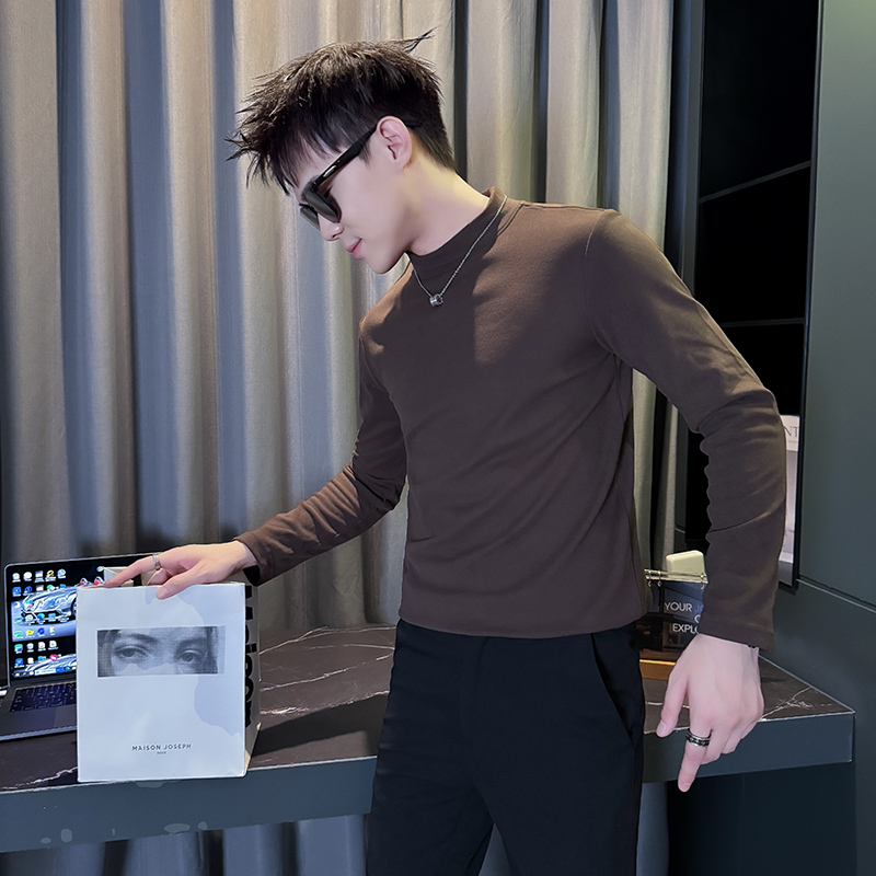 小个子长袖t恤男士春秋季XS双面德绒打底衫小码修身内搭青年上衣S