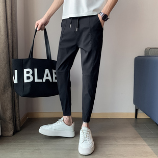 小码休闲裤26码27XS小号纯色修身束脚裤155矮小个子男九分裤子