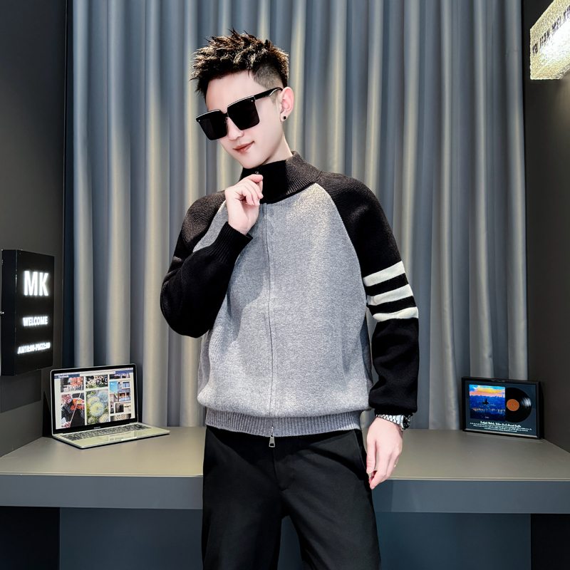 小码男装冬季新款160矮小个子S号XS码加厚毛衣休闲开衫针织衫外套