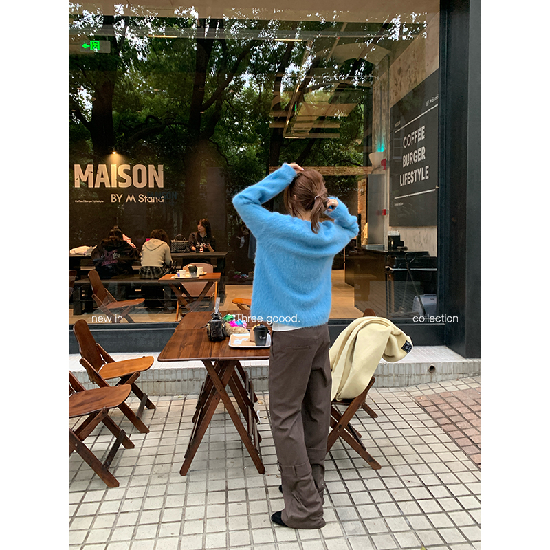 THREEGOOOD复古深棕休闲裤