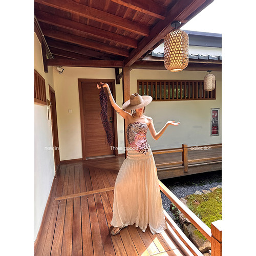 自带褶皱感伞摆半身裙法式仙女