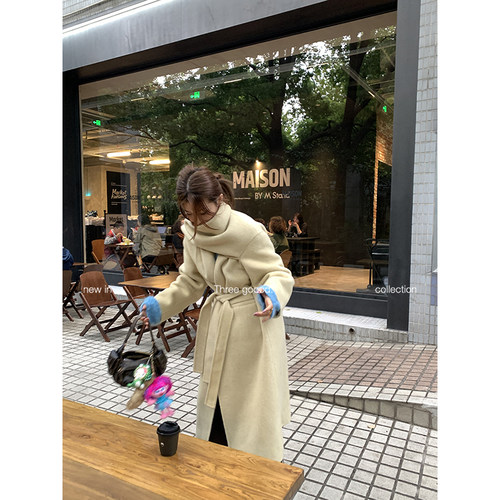 殷三吉100羊毛披风围巾式长款