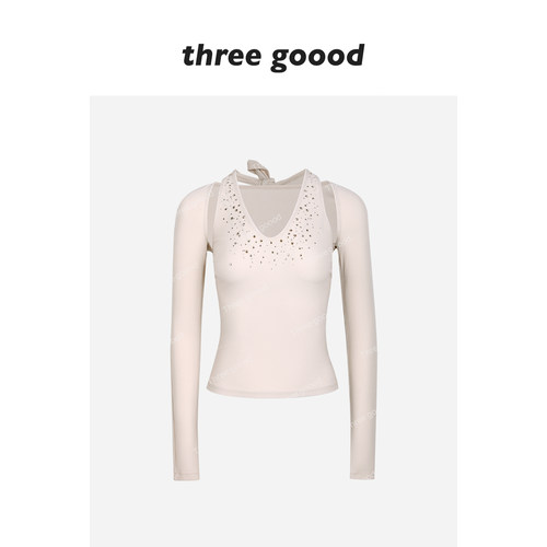 THREEGOOOD繁星挂脖烫钻套装