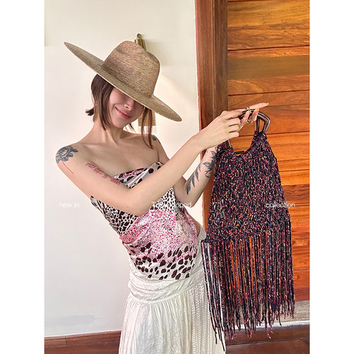 真两件抹胸方巾豹纹打揽抹胸内搭