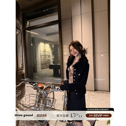 THREE GOOOD殷三吉 外穿动物纹印花蕾丝背心女秋无胸垫性感吊带