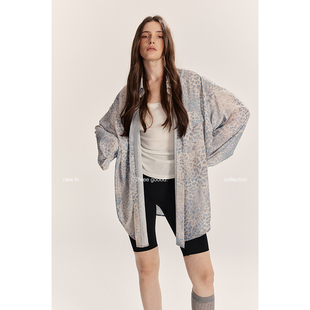 Y725C0010 衬衫 THREE GOOOD殷三吉假日街头设计感百搭蓝色斑点时尚