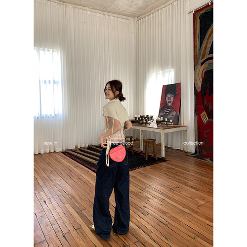 THREE GOOOD殷三吉夏日腿精高腰直筒时尚修身显瘦牛仔裤Y725Z0155