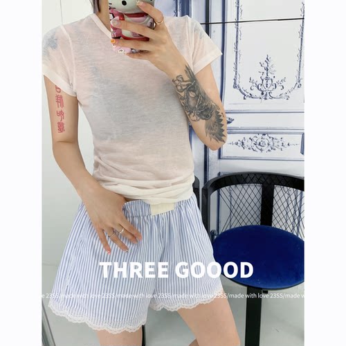 舒适裸感THREEGOOOD短袖T恤