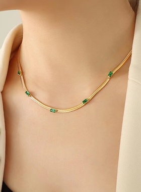 2022虎年网红新款ins锆石钛钢镀