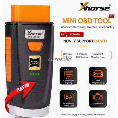 跨境批发 XHORSE MINI OBD TOOL XDMO20支持CANFD IMMO MAX PRO