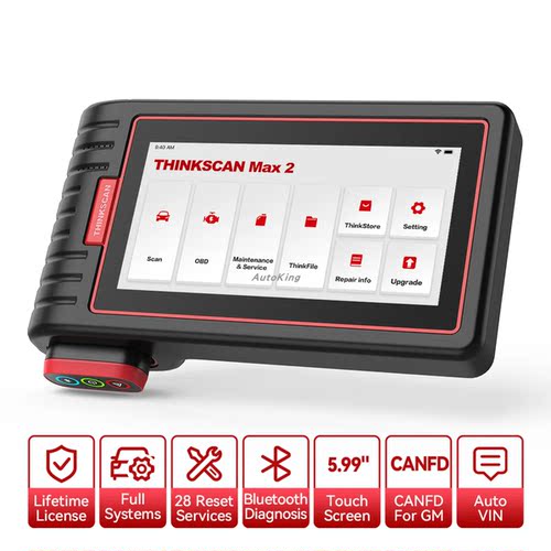 THINKCAR ThinkScan Max 2 MAX2 OBD2 Scanner Too Lifetime Free