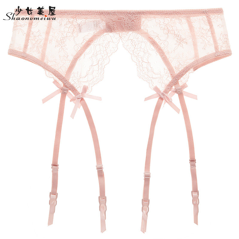 少女美屋欧美性感女士透明蕾丝透视诱惑粉色吊袜带套装|ruв категории Нижнее белье, подвязки - от Buy2taobao.com для оказания профессиональной услуги покупки агента Taobao