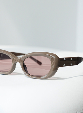 韩式椭圆复古男女墨镜