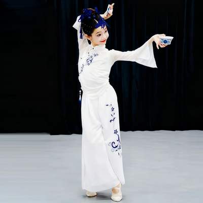 独舞白瓷旋香少儿舞蹈服同款定制