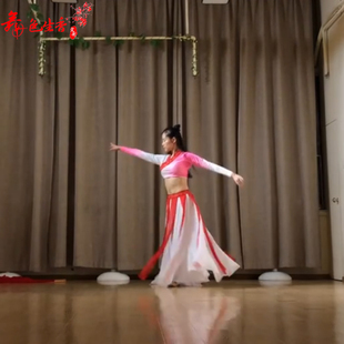 古典舞服装女左手指月舞蹈演出服孔雀东南飞飘逸古装艺考服定制