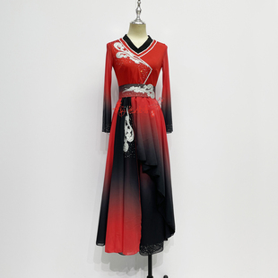 桃李杯古典舞楚乔演出服女中国风古装 舞蹈服侠客剑舞剧目艺考服