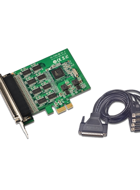 西霸E1-PCE6138-8SCM PCI-E转8个串口扩展卡232多串口9针滤波电容