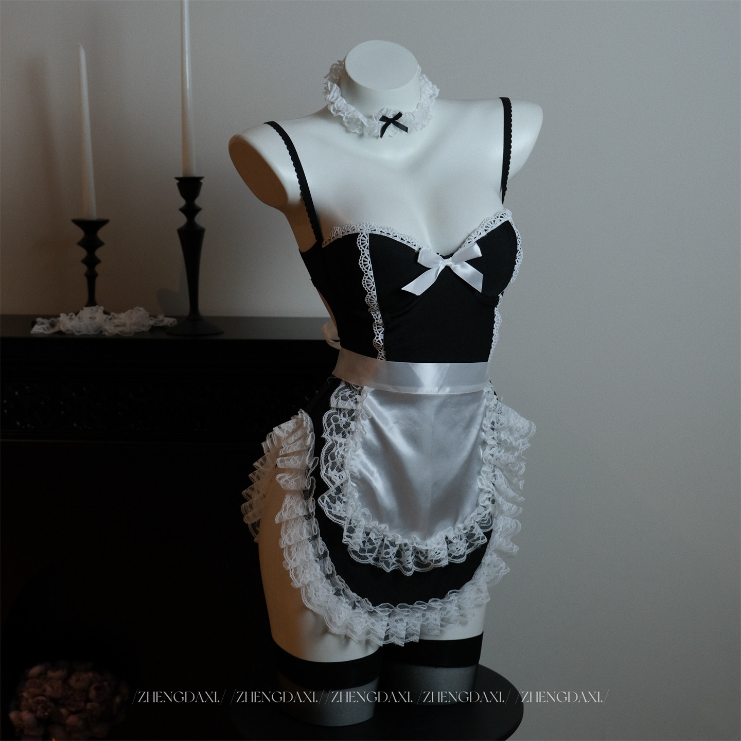 郑大嘻~甜心女仆 性感睡衣女仆带胸垫钢圈小胸聚拢吊带睡裙高级感,女士内衣/男士内衣/家居服,睡裙,淘宝优惠券,粉丝福利购,淘宝优惠卷