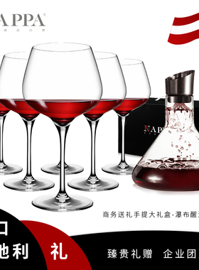 NAPPA奥地利进口红酒杯套装 葡萄酒杯水晶玻璃高脚杯礼盒家用酒具