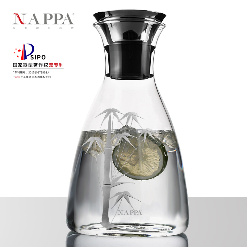 nappa匠人手工耐高温透明果汁壶