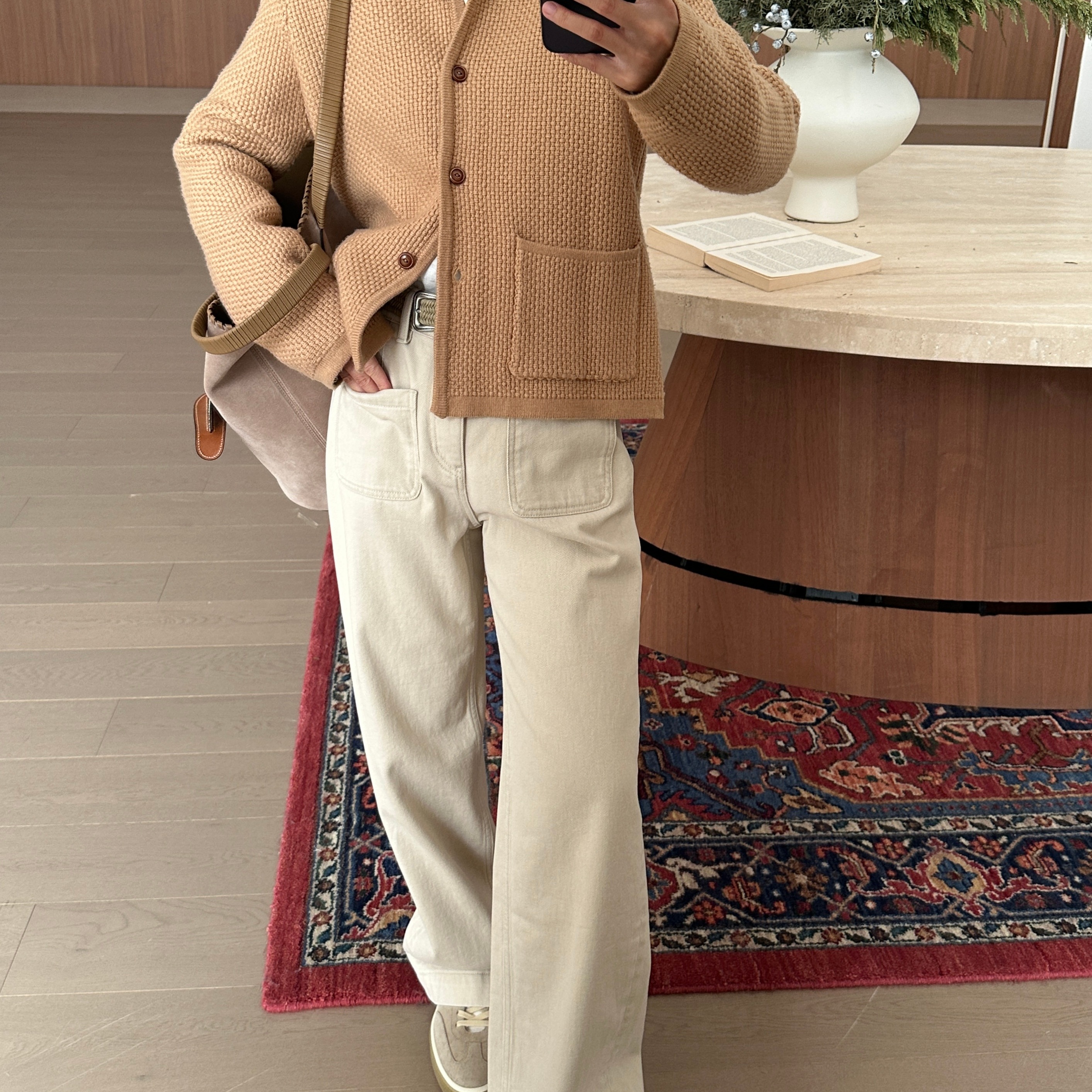 ONIVINTAGE欧尼-新编织纹理老钱针织开衫（含25.9澳毛）OM258N832