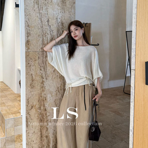 【LS新品牌】黑标极简大牌 秋季上新简约宽松慵懒休闲上衣女8009#