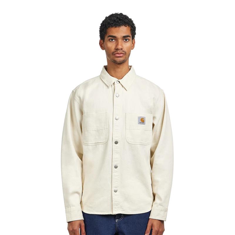 CARHARTT WIP男士长袖衬衫自然色舒适休闲宽松透气防滑褶皱设计
