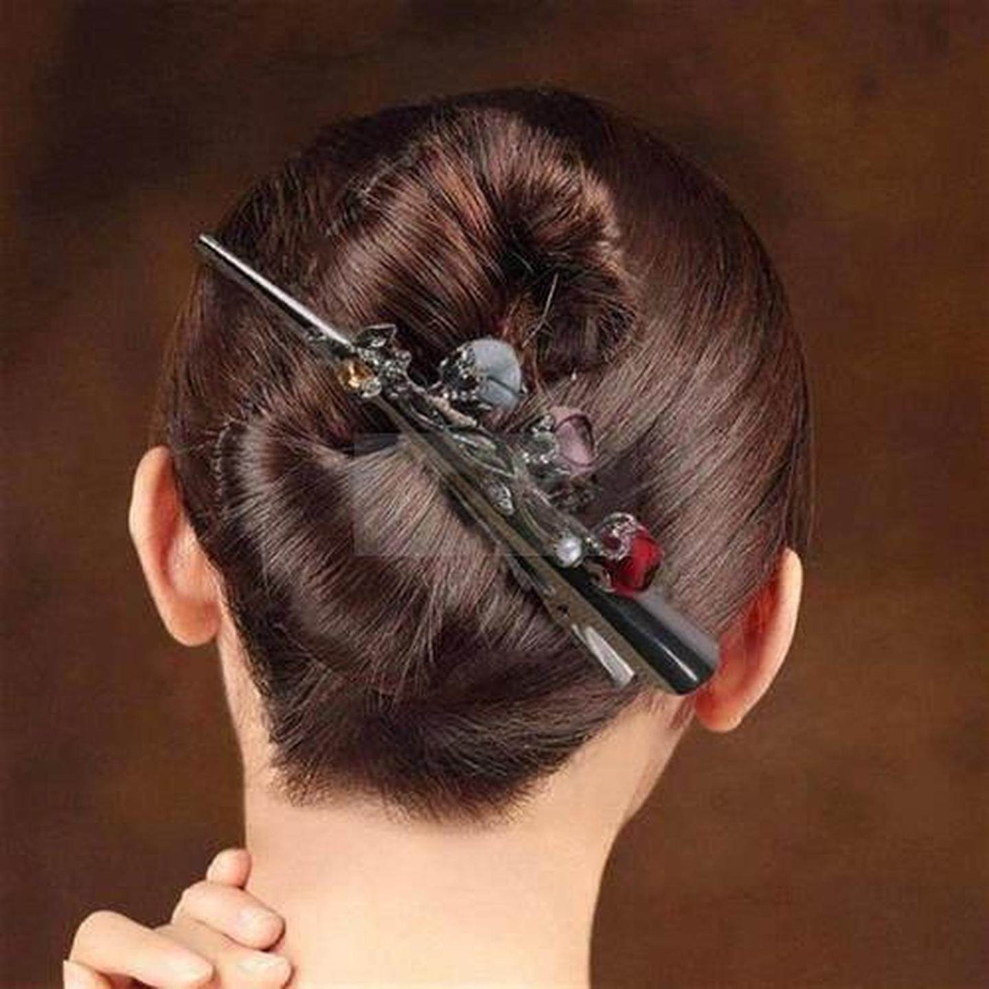 大号复古合金牛角夹气质布玫瑰花鸭嘴夹水钻长发后脑勺盘发马尾夹,饰品/流行首饰/时尚饰品新,发饰,淘宝优惠券,粉丝福利购,淘宝优惠卷