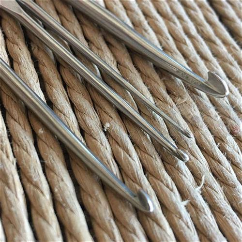 手作潮州可钩牌无柄弧度不锈钢钩针纯手工