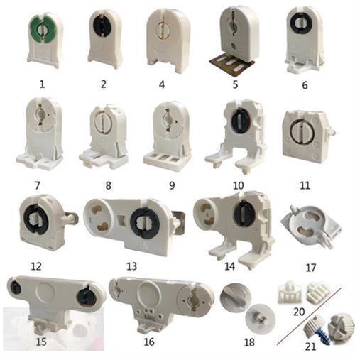 灯具配件 T8格栅灯T8支架灯脚日光灯灯座灯头T8老式弹簧旋转灯脚